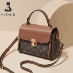 Foxer® Τσάντα Δερμάτινη / Οικολογική χειρός ώμου 4,7LT 9111105F Καφέ - Image 6