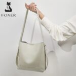 Foxer® Τσάντα Δερμάτινη ώμου 9,3LT 9136015F Λευκή - Image 10