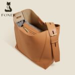 Foxer® Τσάντα Δερμάτινη ώμου 9,3LT 9136015F Καφέ - Image 2