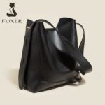 Foxer® Τσάντα Δερμάτινη ώμου 9,3LT 9136015F Μαύρη - Image 2