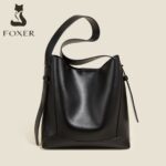Foxer® Τσάντα Δερμάτινη ώμου 9,3LT 9136015F Μαύρη - Image 4