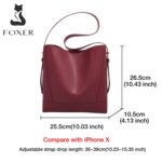 Foxer® Τσάντα Δερμάτινη ώμου 9,3LT 9136015F Μπορντό - Image 3
