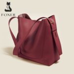 Foxer® Τσάντα Δερμάτινη ώμου 9,3LT 9136015F Μπορντό - Image 5