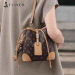 Foxer® Τσάντα Πουγκί Δερμάτινη / Οικολογική ώμου 4,6LT 9140152F Καφέ - Image 7
