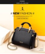Foxer® Τσάντα Δερμάτινη χειρός / ώμου 4,7LT 928019F Μαύρη - Image 3