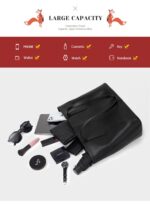 Foxer® Τσάντα Δερμάτινη Shopper ώμου 12,5LT 958V422F Μαύρη - Image 10