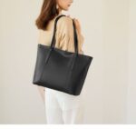 Foxer® Τσάντα Δερμάτινη Shopper ώμου 12,5LT 958V422F Μαύρη - Image 5
