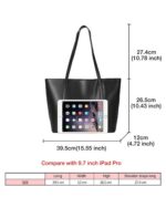 Foxer® Τσάντα Δερμάτινη Shopper ώμου 12,5LT 958V422F Μαύρη - Image 7