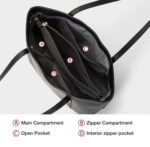 Foxer® Τσάντα Δερμάτινη Shopper ώμου 12,5LT 958V422F Μαύρη - Image 8